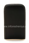 Photo 1 — Signature Leather Case-saku handmade Jenis Monaco Vertikal Pouch Kulit Kasus untuk BlackBerry 9700 / 9780 Bold, Black (hitam)