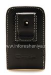 Фотография 2 — Фирменный кожаный чехол-карман ручной работы Monaco Vertical Pouch Type Leather Case для BlackBerry 9700/9780 Bold, Черный (Black)