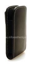 Photo 3 — Signature Leather Case-saku handmade Jenis Monaco Vertikal Pouch Kulit Kasus untuk BlackBerry 9700 / 9780 Bold, Black (hitam)