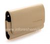 Photo 4 — Asli Leather Case Bag Premium Kulit Folio untuk BlackBerry, Beige (Oyster)