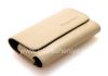 Photo 10 — Asli Leather Case Bag Premium Kulit Folio untuk BlackBerry, Beige (Oyster)