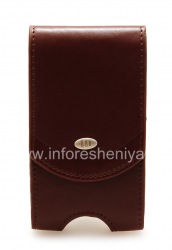 Фирменный кожаный чехол с клипсой AGF Premium Pouch для BlackBerry, Коричневый
