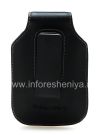 Фотография 2 — Кожаный чехол с клипсой и металлической биркой для BlackBerry, Черный