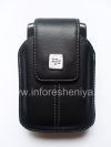 Photo 15 — Leather case with clip and metal tags for BlackBerry, The black