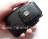 Photo 21 — Leather case with clip and metal tags for BlackBerry, The black