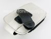 Photo 2 — L'étui en cuir d'origine avec un clip et un cuir Holster d'étiquette métallique avec pivotant clip ceinture pour BlackBerry, Blanc (Pearl White)