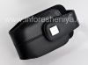 Фотография 5 — Оригинальный кожаный чехол с клипсой и металлической биркой Leather Holster with Swivel Belt Clip для BlackBerry, Черный (Black)