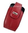 Photo 1 — The original leather case with strap and metal tags for BlackBerry Leather Tote, Apple Red