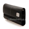 Photo 3 — Original-Ledertasche Tasche mit einem Metallschild Leder Folio für Blackberry, Schwarz / Schwarz (Black)