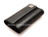 Photo 4 — Original del bolso de cuero del caso con cuero etiqueta de metal Folio para BlackBerry, Negro / Negro (Negro)