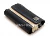 Photo 3 — Asli Kulit Kasus Tas dengan tag logam Folio Kulit untuk BlackBerry, Dark Blue / Beige (Indigo)