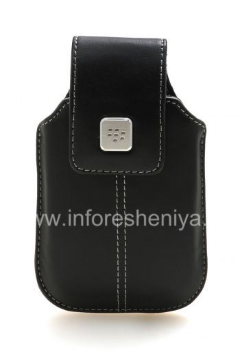 La cubierta de cuero original con un clip con una pulsera de metal etiqueta Funda giratoria para BlackBerry