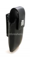 Photo 4 — एक धातु टैग चमड़ा BlackBerry के लिए फिरकी पिस्तौलदान के साथ एक क्लिप के साथ मूल चमड़े के कवर, काला (काला)