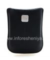 Фотография 1 — Оригинальный кожаный чехол-карман с металлической биркой Leather Pocket для BlackBerry, Темно-синий (Indigo)