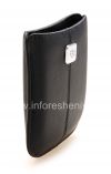 Фотография 4 — Оригинальный кожаный чехол-карман с металлической биркой Leather Pocket для BlackBerry, Темно-синий (Indigo)