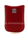 Photo 1 — The original leather case, a pocket with a metal tag Leather Pocket for BlackBerry, Merlot