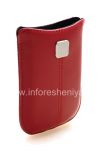 Photo 4 — The original leather case, a pocket with a metal tag Leather Pocket for BlackBerry, Merlot