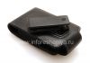 Photo 5 — L'étui en cuir d'origine avec un clip et une étiquette métallique Étui pivotant en cuir pour BlackBerry, Noir (Black)