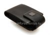 Photo 8 — L'étui en cuir d'origine avec un clip et une étiquette métallique Étui pivotant en cuir pour BlackBerry, Noir (Black)