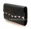 Photo 4 — Funda de cuero original del bolso con inserto de tela en folio de cuero para BlackBerry, Negro (Negro)