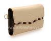 Фотография 8 — Оригинальный кожаный чехол-сумка с тканевой вставкой Leather Folio для BlackBerry, Бежевый (Sandstone)