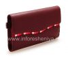 Photo 4 — Funda de cuero original del bolso con inserto de tela en folio de cuero para BlackBerry, Castaños (Merlot)