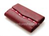 Фотография 6 — Оригинальный кожаный чехол-сумка с тканевой вставкой Leather Folio для BlackBerry, Бордовый (Merlot)