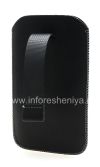 Photo 1 — BlackBerry জন্য জিহ্বা দিয়ে চামড়া কেস পকেট পারিপাট্য কেস, কালো