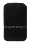 Photo 2 — Funda de cuero elegante del caso de bolsillo con una pestaña para BlackBerry, Negro