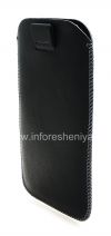 Photo 4 — Funda de cuero elegante del caso de bolsillo con una pestaña para BlackBerry, Negro