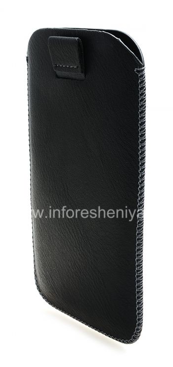 Funda de cuero elegante del caso de bolsillo con una pestaña para BlackBerry