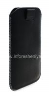 Photo 5 — BlackBerry জন্য জিহ্বা দিয়ে চামড়া কেস পকেট পারিপাট্য কেস, কালো