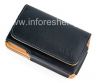 Photo 1 — Signature Leather Case Bag with Clip Cellet Noble Case for BlackBerry, Черный/ Коричневый