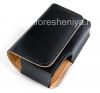 Photo 3 — Signature Leather Case Bag with Clip Cellet Noble Case for BlackBerry, Черный/ Коричневый
