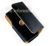 Photo 5 — Signature Leather Case Bag with Clip Cellet Noble Case for BlackBerry, Черный/ Коричневый