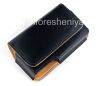 Photo 7 — Signature Leather Case Bag with Clip Cellet Noble Case for BlackBerry, Черный/ Коричневый