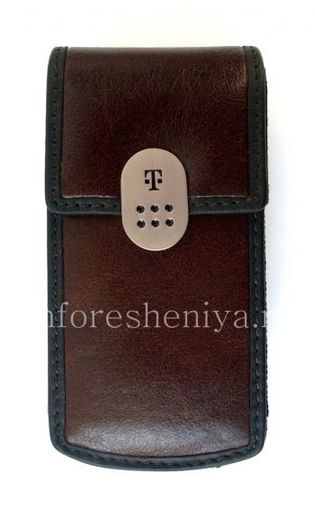 Signature Kulit Kasus dengan Clip T-Mobile Kulit Carrying Case & Holster untuk BlackBerry