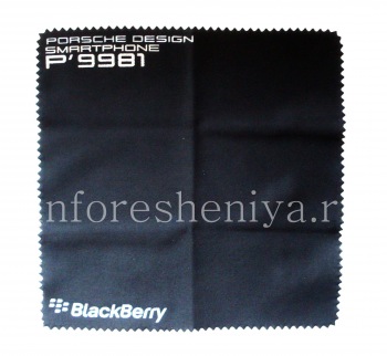 Exclusivo paño Porsche Design P'9981 BlackBerry teléfono inteligente para la limpieza