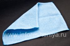 Фирменная тканевая салфетка с микрофиброй для чистки телефона Smartphone Experts Microfiber Cleaning Cloth для BlackBerry, Синий
