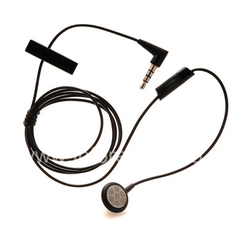 Галерея фотографий товара Оригинальная моно-гарнитура второго поколения 2nd Gen Mono Headset 3.5mm для BlackBerry, Черный (Black)