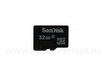 品牌的存储卡SanDisk公司的Micro SD（microSDHC的4级），32GB为BlackBerry