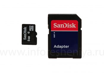 Tarjeta de Memoria de la marca SanDisk MicroSD (microSDHC Clase 4) 8GB para BlackBerry