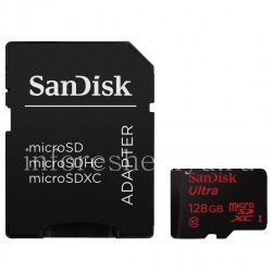 Фирменная карта памяти SanDisk Mobile Ultra MicroSD (microSDXC Class 10 UHS 1) 128GB для BlackBerry
