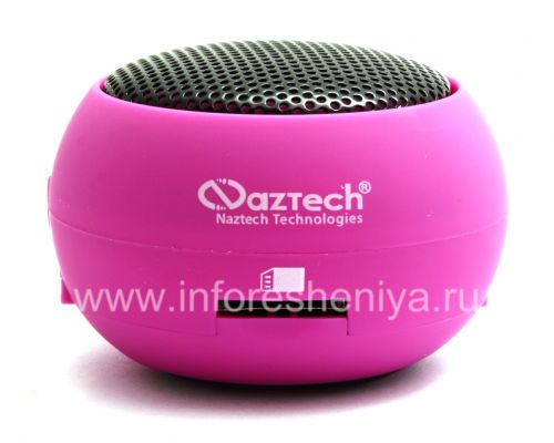 Photogallery for 品牌便携式音频系统Naztech N15 3.5mm迷你轰音箱BlackBerry, 粉色（粉色） product