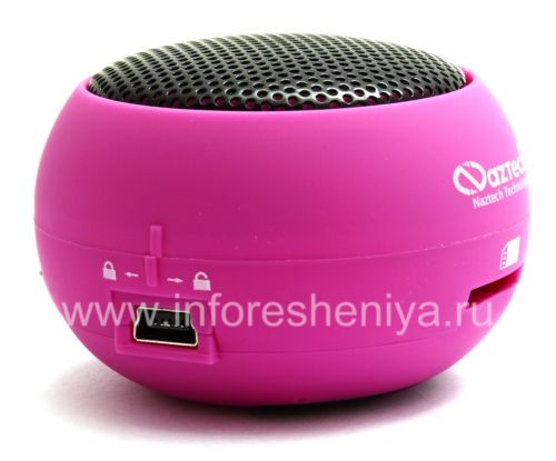 Photogallery for 品牌便携式音频系统Naztech N15 3.5mm迷你轰音箱BlackBerry, 粉色（粉色） product