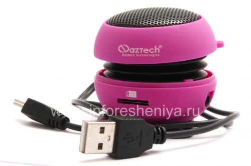 Photogallery for 品牌便携式音频系统Naztech N15 3.5mm迷你轰音箱BlackBerry, 粉色（粉色） product