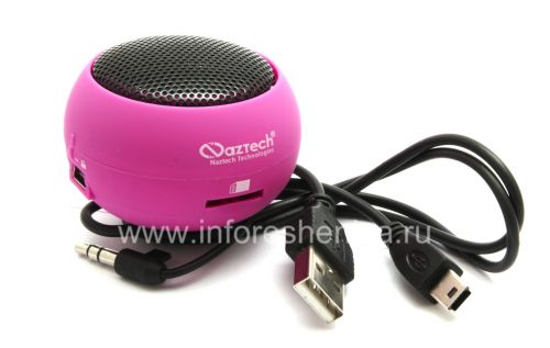 Photogallery for 品牌便携式音频系统Naztech N15 3.5mm迷你轰音箱BlackBerry, 粉色（粉色） product