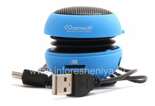 Photogallery for 品牌便携式音频系统Naztech N15 3.5mm迷你轰音箱BlackBerry, 蓝色（蓝色） product