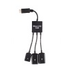 Photo 1 — Universal USB Uhlobo C ISIKHUNGO: 2 x USB Uhlobo A + microUSB BlackBerry, black