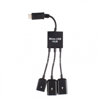 عالمي USB نوع C HUB: 2 × نوع USB + سلك microUSB لBlackBerry